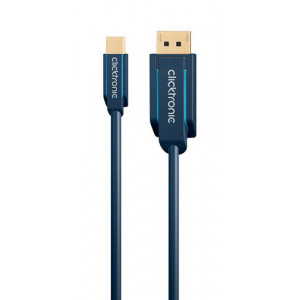 CLICKTRONIC καλώδιο DisplayPort σε DisplayPort Mini 70737, 1m, μπλε 70737