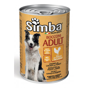 SIMBA κονσέρβα για σκύλους με κοτόπουλο & γαλοπούλα, 1230g 8009470009133