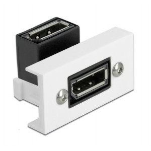 DELOCK module DisplayPort Easy 45 81306, γωνιακό, 8K, 22.5x45mm, λευκό 81306
