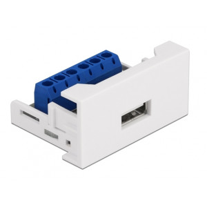 DELOCK module USB σε terminal block Easy 45 81343, 22.5x45mm, λευκό 81343