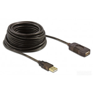 DELOCK καλώδιο USB 2.0 αρσενικό σε θηλυκό 82308, 480Mbps, 5m, μαύρο 82308