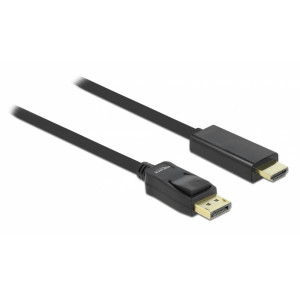 DELOCK καλώδιο DisplayPort σε HDMI 82435, passive, 1080p, 3m, μαύρο 82435