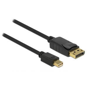 DELOCK καλώδιο Mini DisplayPort 1.2 σε DisplayPort 82438, 4K, 2m, μαύρο 82438