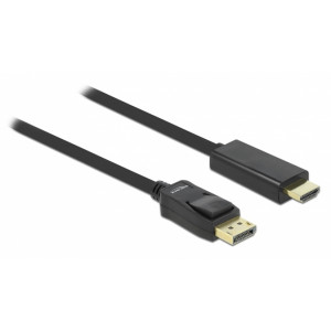 DELOCK καλώδιο DisplayPort σε HDMI 82587, passive, 1080p, 2m, μαύρο 82587