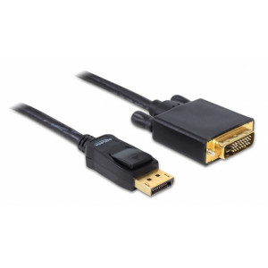 DELOCK καλώδιο DisplayPort σε DVI 82591, passive, 1080p, 2m, μαύρο 82591