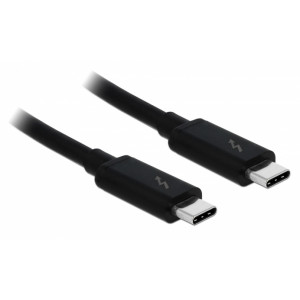 DELOCK καλώδιο USB Type-C 84846, Thunderbolt3, 100W, 20Gbps, 1.5m, μαύρο 84846