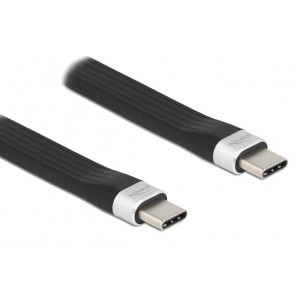 DELOCK καλώδιο USB 3.2 Gen 2 Type-C 85770, 10Gbps, 3A, FPC, flat, 13.5cm 85770