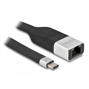 DELOCK καλώδιο USB-C σε RJ45 86936, 10/100/1000Mbps, 15cm, μαύρο 86936