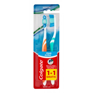 COLGATE οδοντόβουρτσα Triple Action, medium, διάφορα χρώματα, 2τμχ 8718951309609