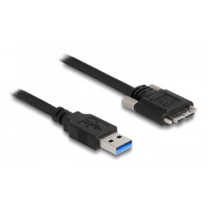 DELOCK καλώδιο USB 3.0 σε USB micro B 87798, 0.5m, μαύρο 87798