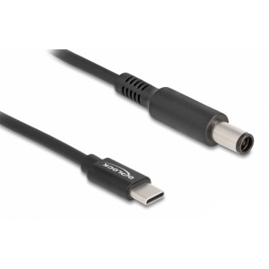 DELOCK καλώδιο τροφοδοσίας 87975, USB-C σε Dell 7.4x5mm, 1.5m, μαύρο 87975
