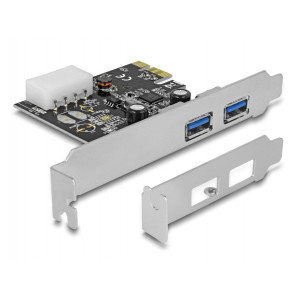 DELOCK κάρτα επέκτασης PCI x1 σε 2x USB 89243, 5Gbps 89243