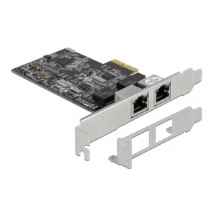 DELOCK κάρτα επέκτασης PCI x2 σε 2x RJ45 Gigabit LAN 89530, 2.5 Gbps 89530