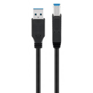 GOOBAY καλώδιο USB 3.0 SuperSpeed σε USB Type B 93654, 3m, μαύρο 93654