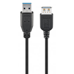 GOOBAY καλώδιο USB 3.0 σε USB (F) 93999, copper, 3m, μαύρο 93999