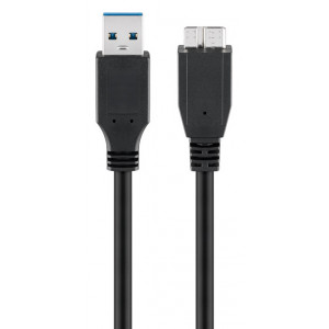 GOOBAY καλώδιο USB 3.0 σε USB 3.0 micro Τype B 95026, 1.8m, μαύρο 95026
