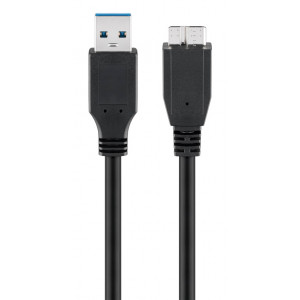 GOOBAY καλώδιο USB 3.0 σε micro Τype B 95027, 5 Gbps, 3m, μαύρο 95027