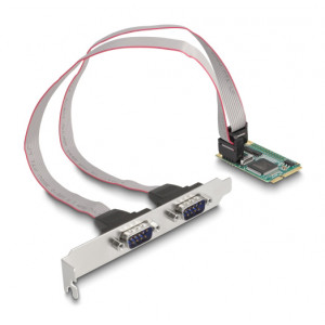 DELOCK κάρτα επέκτασης mini PCIe σε 2x RS-232 95273 95273