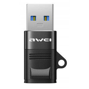 AWEI αντάπτορας USB 3.0 σε USB Type-C CL-13R, μαύρος AW-CL-13R