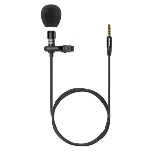 AWEI καλώδιο 3.5mm με ενσωματωμένο clip-on μικρόφωνο AW-MK1, 3m, μαύρο AW-MK1
