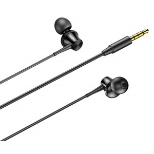 AWEI earphones με μικρόφωνο PC-1, 3.5mm, 1.2m, μαύρα AW-PC-1