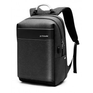 ARCTIC HUNTER τσάντα πλάτης B00218L με θήκη laptop 15.6, USB, μαύρη B00218L-BK