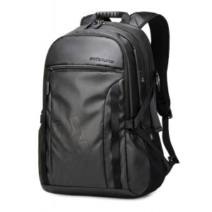 ARCTIC HUNTER τσάντα πλάτης B00381 με θήκη laptop, USB, μαύρη B00381-BK