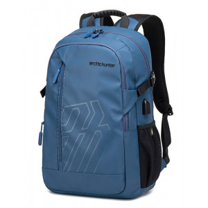 ARCTIC HUNTER τσάντα πλάτης B00387 με θήκη laptop 15.6, μπλε B00387-BL