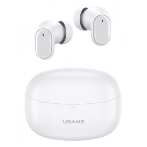 USAMS earphones με θήκη φόρτισης BH11, True Wireless, λευκά BHUBH02