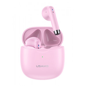 USAMS earphones IA04 με θήκη φόρτισης, True Wireless, ροζ BHUIA04