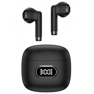 USAMS earphones με θήκη φόρτισης USAMS-IA, True Wireless, μαύρα BHUIAII01