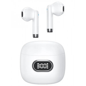 USAMS earphones με θήκη φόρτισης USAMS-IA, True Wireless, λευκά BHUIAII02