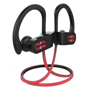 MPOW earphones Flame BH088F, bluetooth, 100mAh, IPX7, μαύρo-κόκκινο BMBH088FR
