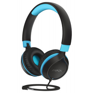 MPOW headphones για παιδιά CHE1 BH358A, noise limit, 3.5mm, μαύρο-μπλε BMBH385ALSD