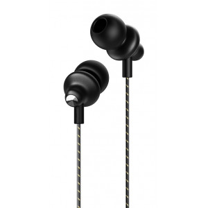 BOROFONE earphones με μικρόφωνο BM42, 3.5mm, 1.2m, μαύρα BRF-BM42-BK