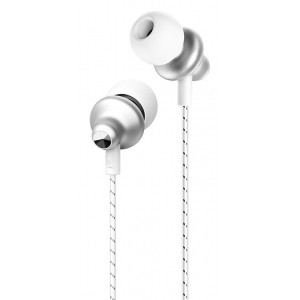 BOROFONE earphones με μικρόφωνο BM42, 3.5mm, 1.2m, λευκά BRF-BM42-WH