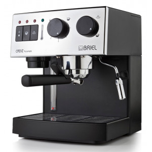 BRIEL μηχανή espresso ES62A, 19 bar, μαύρη, 10 χρόνια εγγύηση BRL-ES62A-BK