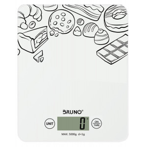 BRUNO ψηφιακή ζυγαριά κουζίνας BRN-0060, έως 5kg, λευκή BRN-0060