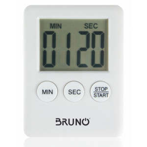 BRUNO χρονόμετρο & αντίστροφη μέτρηση BRN-0063, LCD, με μαγνήτη, λευκό BRN-0063