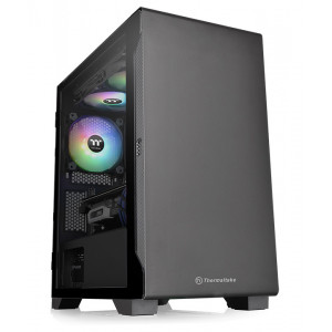 THERMALTAKE PC case micro tower S100 TG, 411x220x441mm, 1x fan, μαύρο CA-1Q9-00S1WN-00
