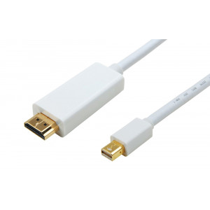 POWERTECH καλώδιο Mini DisplayPort σε HDMI 1.4V CAB-DP012, λευκό, 3m CAB-DP012
