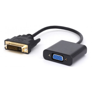 POWERTECH Μετατροπέας DVI(M) σε VGA(F), 1080p, Active, 0.20, μαύρος CAB-DVI011