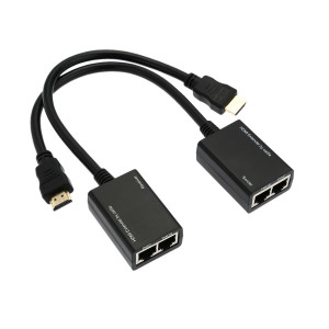 POWERTECH HDMI 19pin extender σε 2x UTP cat5e/6, HD, εώς 30m, Black CAB-H078