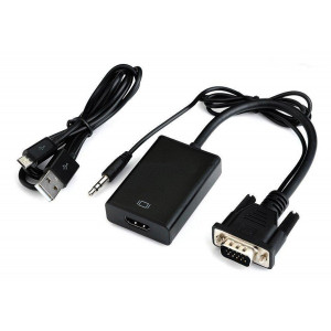 Αντάπτορας HDMI σε VGA και 3.5mm CAB-H139, 1080p, μαύρος CAB-H139