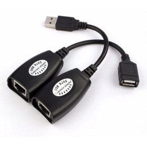 POWERTECH Converter CAT 5/5a/6 σε USB, μαύρο CAB-N098
