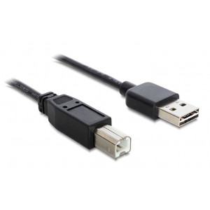 POWERTECH Καλωδιο USB 2.0 σε USB Type B, Dual Easy USB, 1.5m, Black CAB-U090