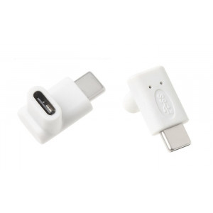 POWERTECH Adapter USB Type-C female σε USB Type-C 90°, λευκό CAB-U099