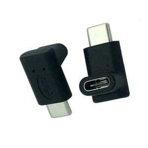 POWERTECH Adapter USB Type-C female σε USB Type-C 90°, μαύρο CAB-U100