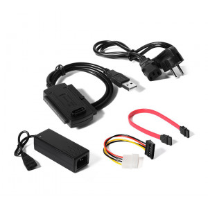POWERTECH Converter USB 2.0 σε IDE & SATA CAB-U122, με τροφοδοσία, 0.8m CAB-U122