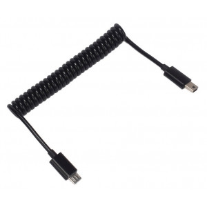 POWERTECH Καλώδιο Micro USB σε USB Mini, σπιράλ, 1m, μαύρο CAB-U124